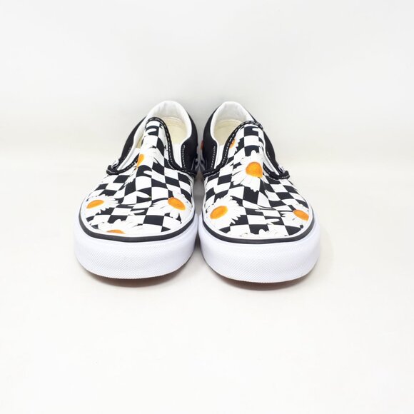 Vans Classic Slip On Love Me Not Daisy Flower Floral White Shoe Sneaker Womens 6 - Picture 7 of 12